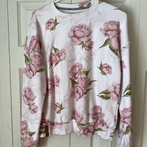 AMPERSAND AVE Pink Floral Sweatshirt